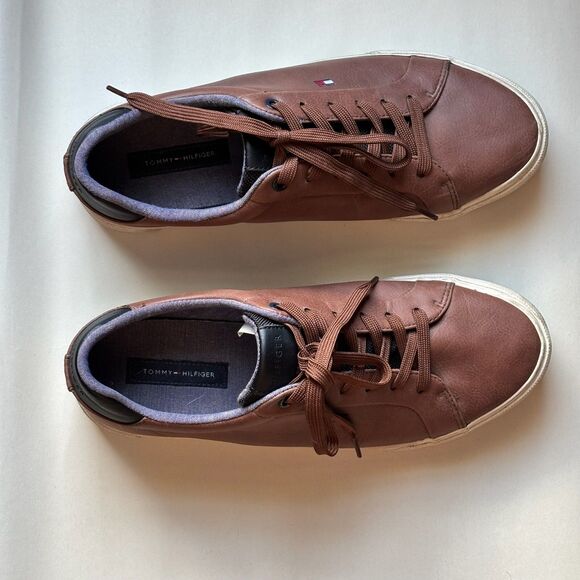 Men's Tommy Hilfiger Men's Sneakers Size 9.5 Brown - Picture 6 of 8